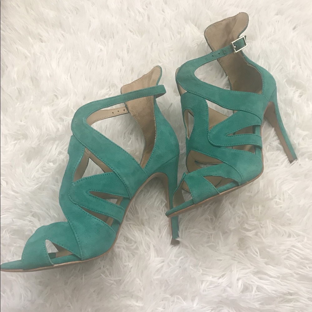 Zara Basic Teal Heels